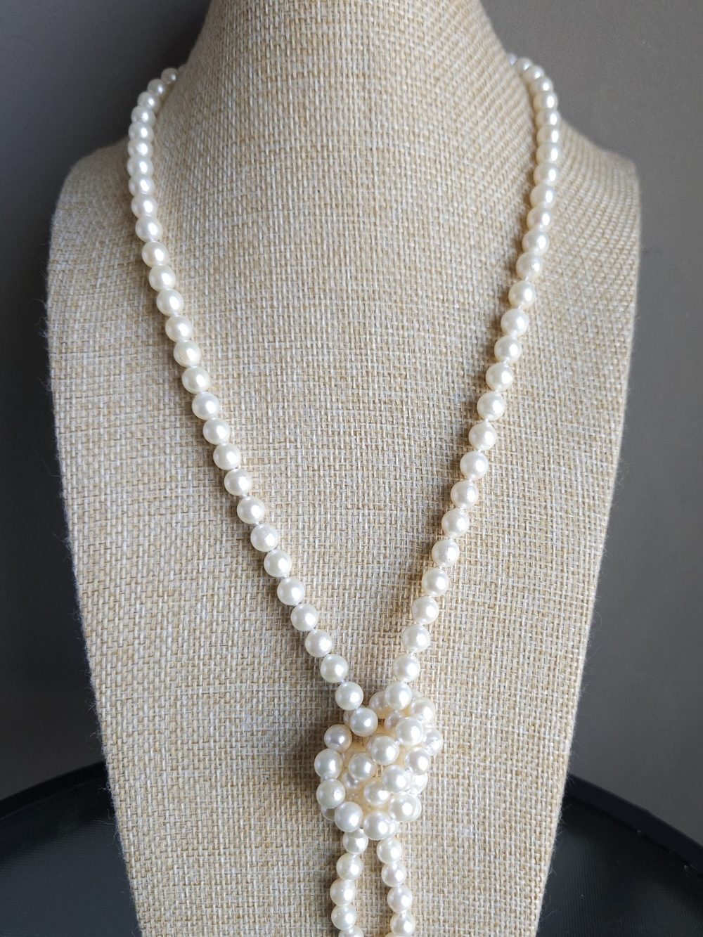 Classic Ivory Pearl Knot Necklace - Women Jewelry